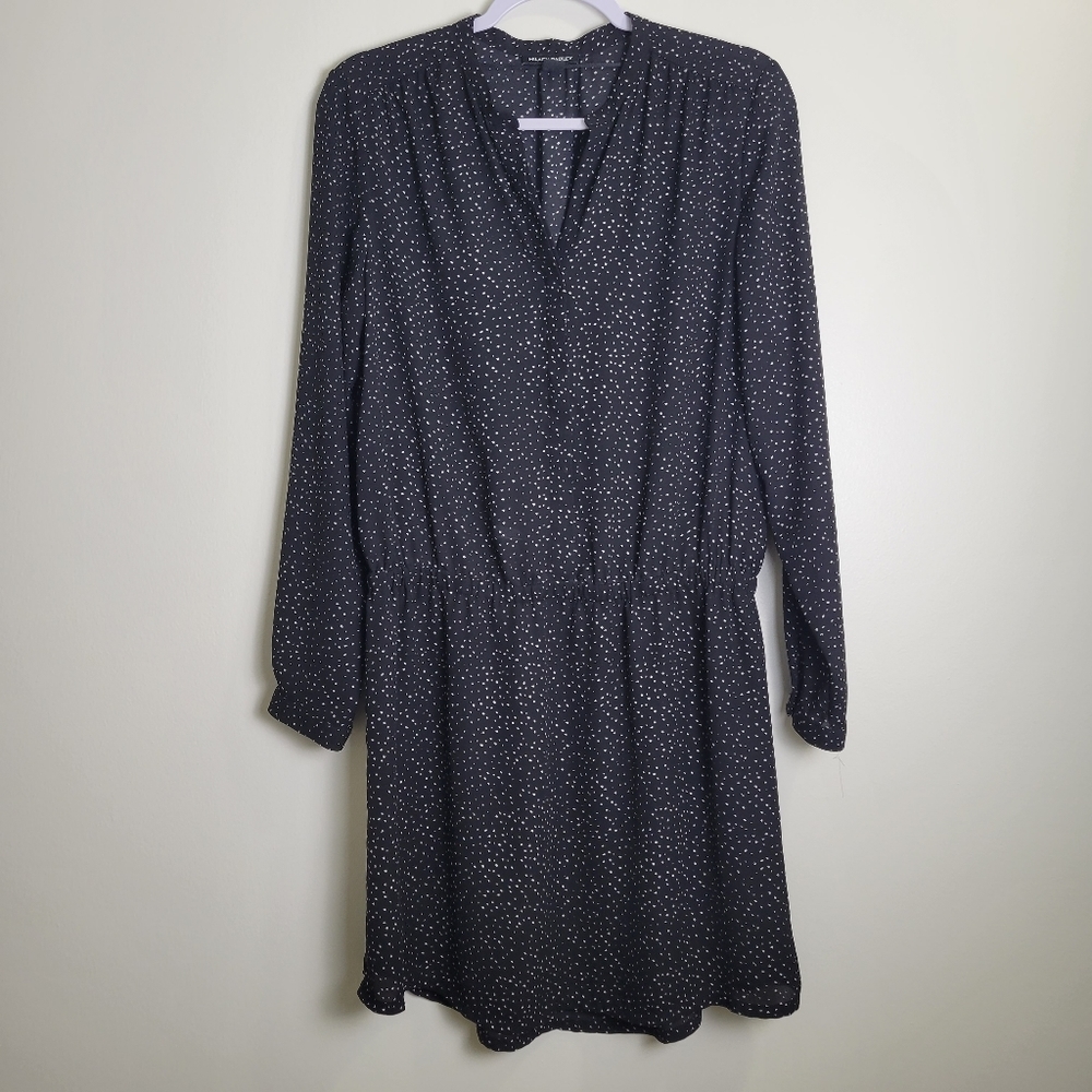 Hilary Radley Y2k Retro White Dots V neck Dress M